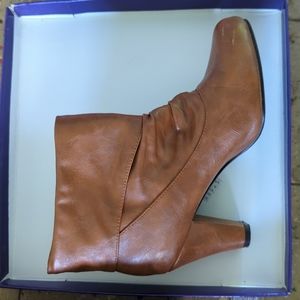 Madden Girl Patrice Tan Paris Boot with Heel. size 8